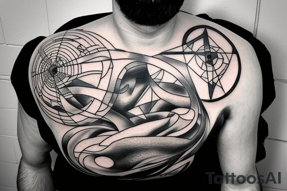 Man carrying weight of the world on his shoulders tattoo idea
