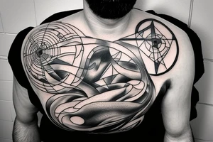 Man carrying weight of the world on his shoulders tattoo idea