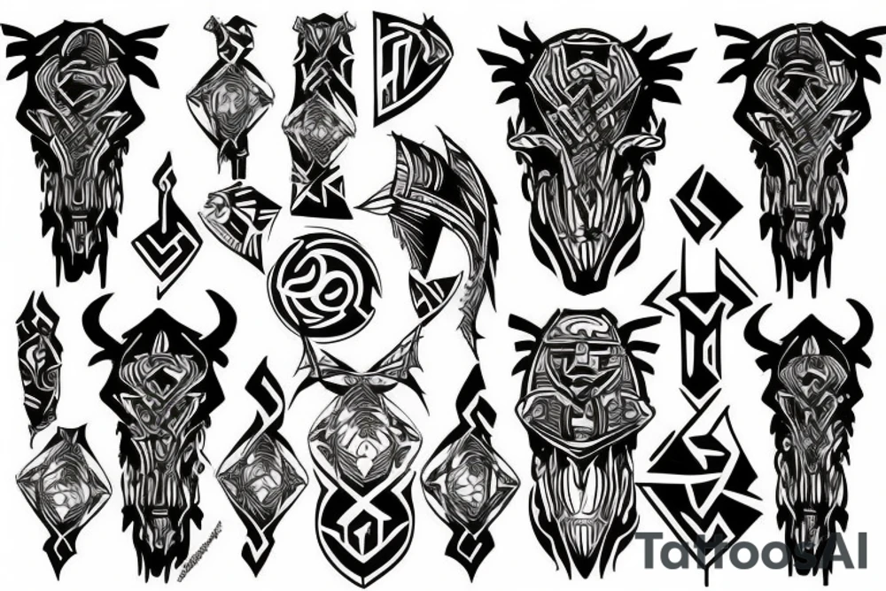 cyber sigil tattoo tattoo idea