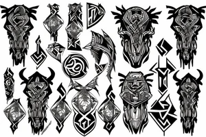 cyber sigil tattoo tattoo idea
