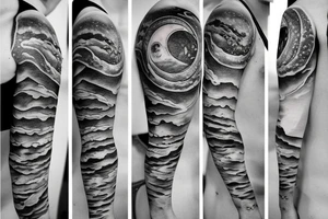 The moon and the sea tattoo idea