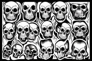 Teeth of a skull tattoo idea