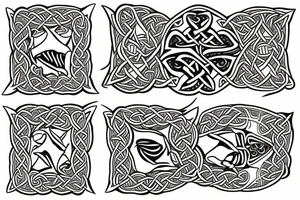 Celtic style manta ray tattoo idea