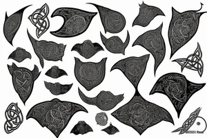 Celtic style manta ray tattoo idea