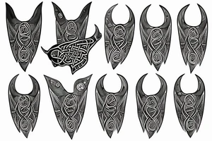 Celtic style manta ray tattoo idea