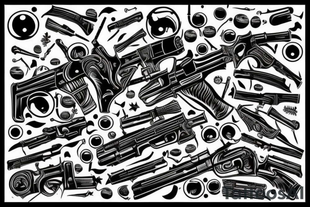 Long gun tattoo idea
