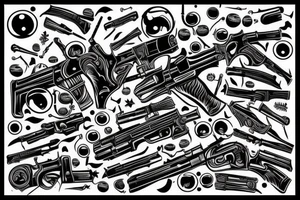 Long gun tattoo idea