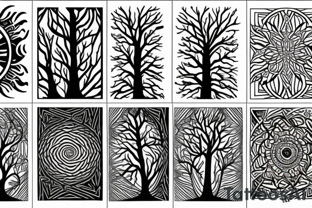 Long tree tattoo idea