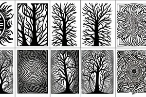 Long tree tattoo idea