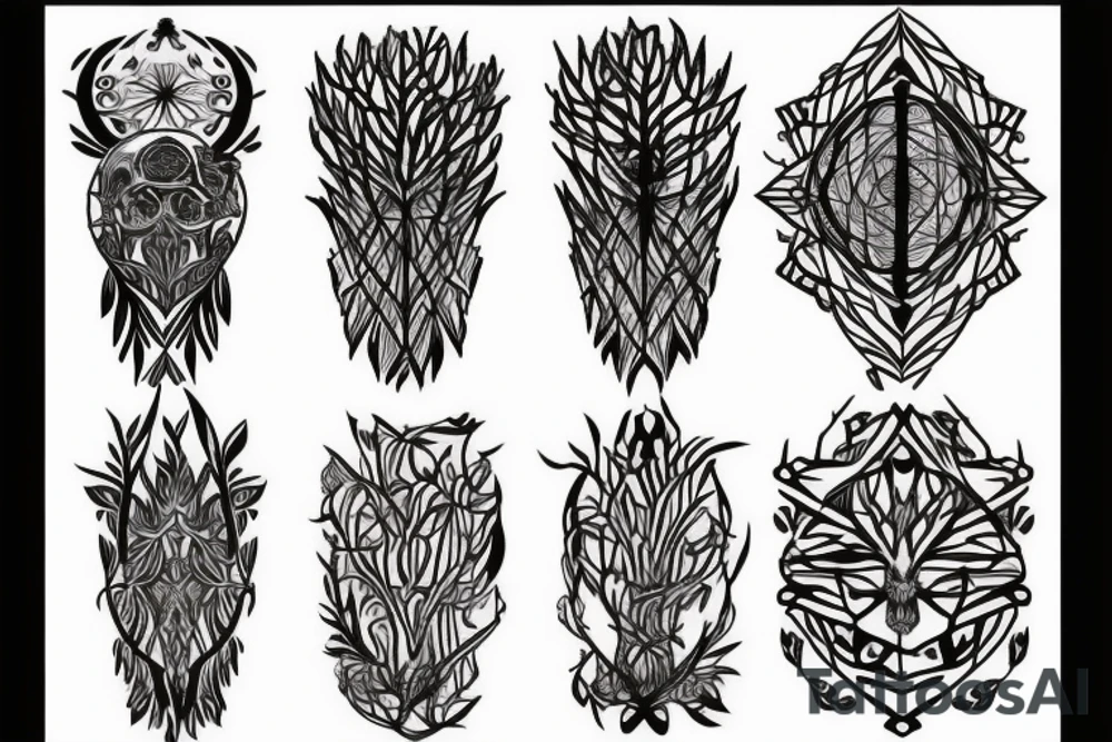 Long tree tattoo idea