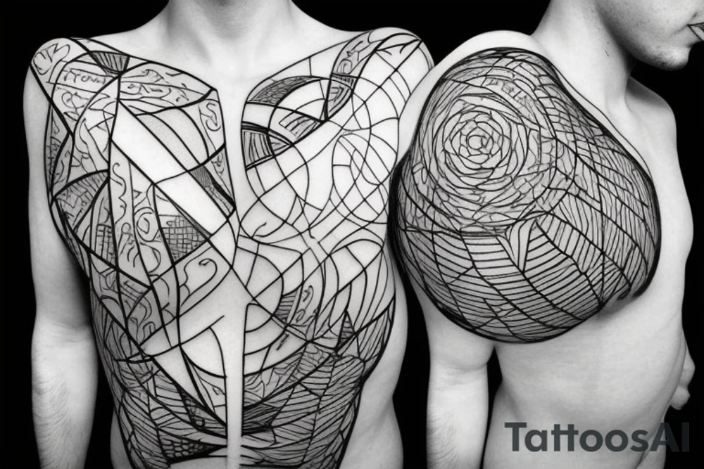 love puzzle for man and woman tattoo idea