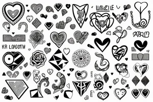 love puzzle for man and woman tattoo idea