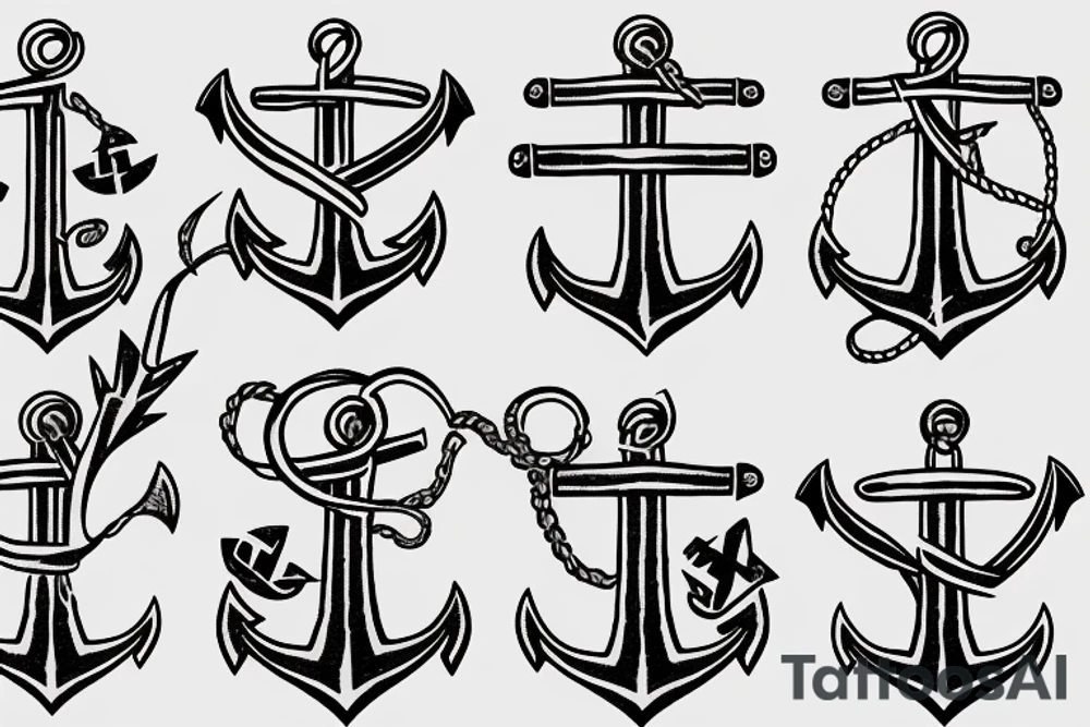 quarter sleeve anchor tattoo idea