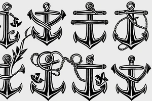 quarter sleeve anchor tattoo idea