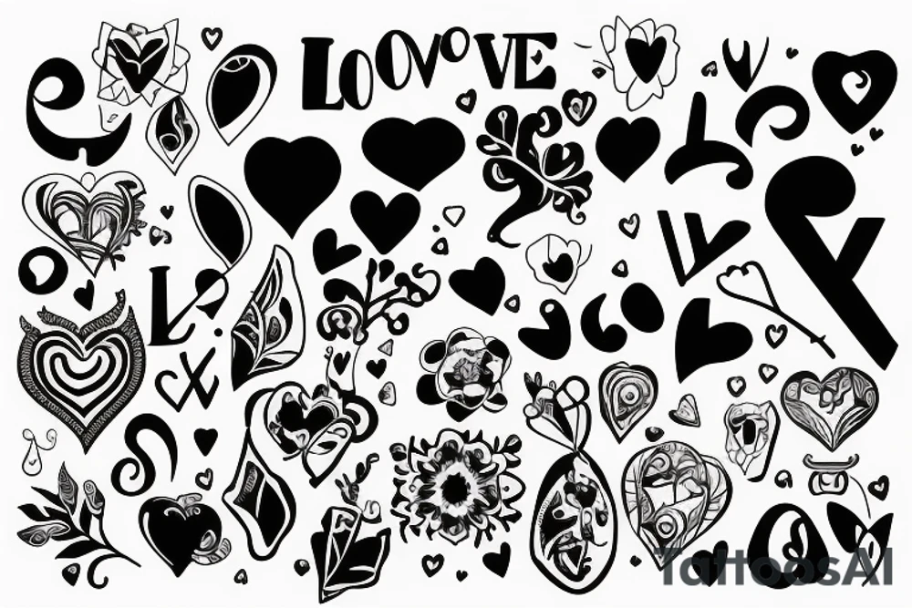 love puzzle for man and woman tattoo idea