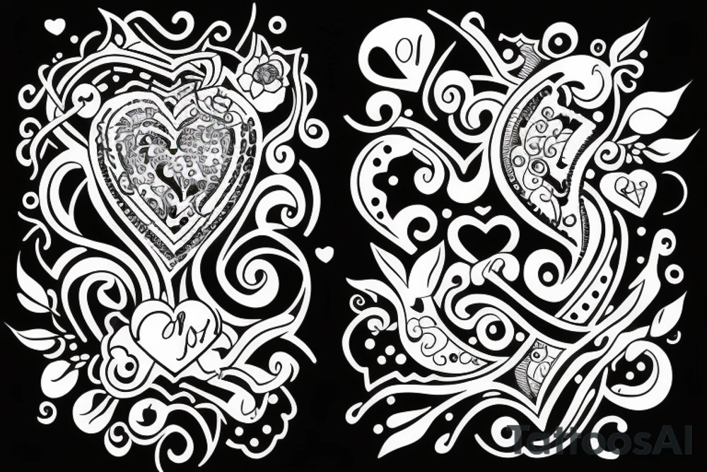 love puzzle for couple tattoo idea