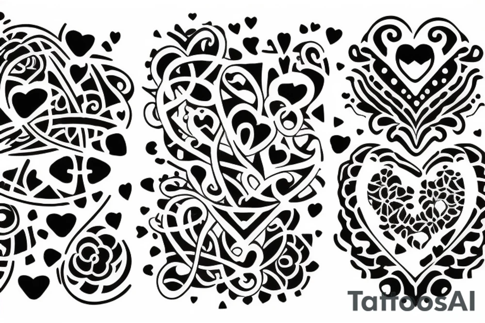 love puzzle for couple tattoo idea