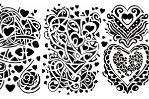 love puzzle for couple tattoo idea