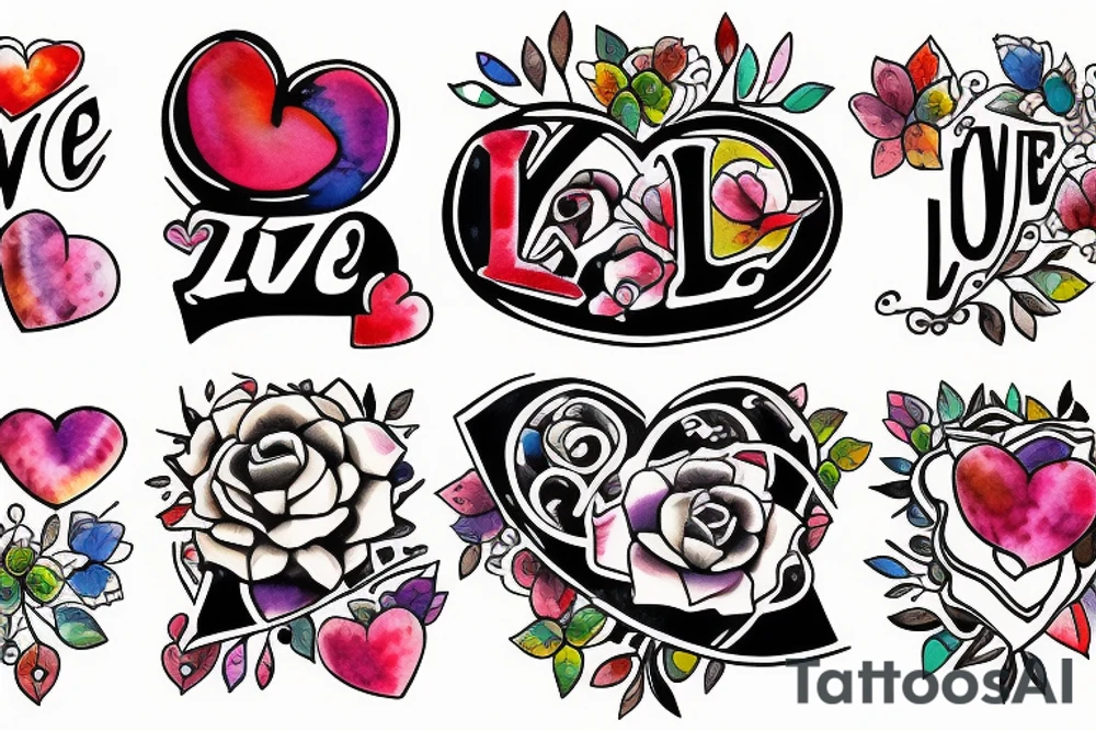 love puzzle for couple tattoo idea