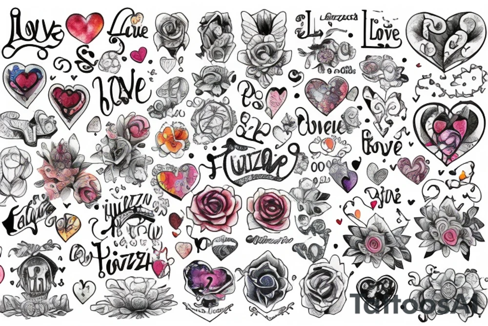 love puzzle for couple tattoo idea