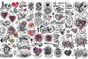 love puzzle for couple tattoo idea