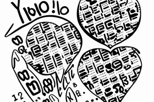i love you with binary code tattoo idea