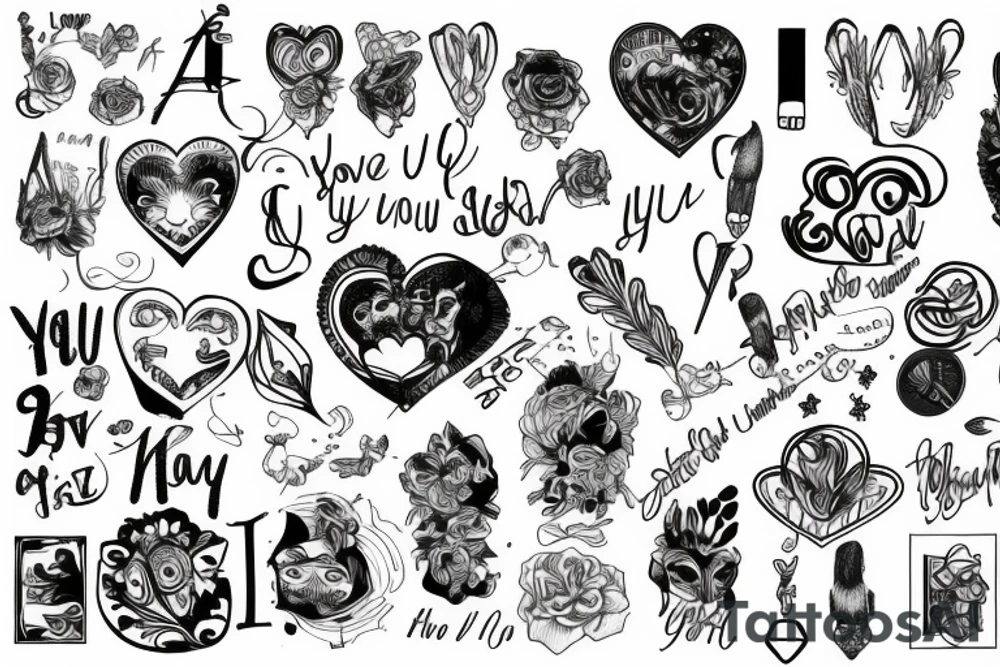 i love you tattoo idea