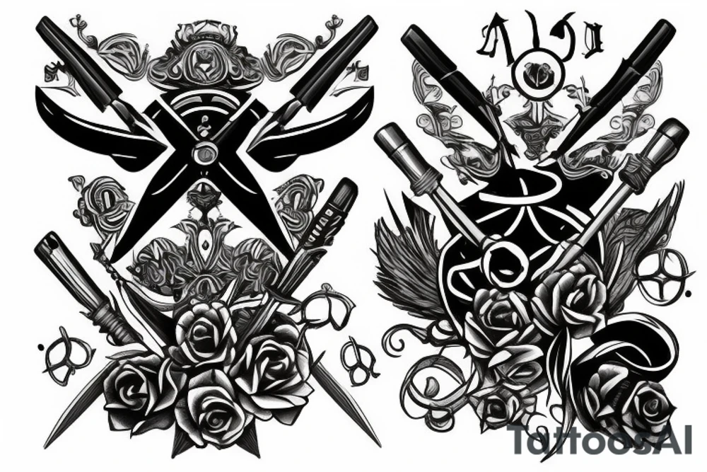 three swords tattoo idea