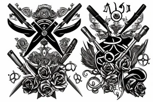 three swords tattoo idea