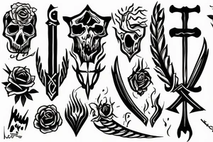 three swords tattoo idea