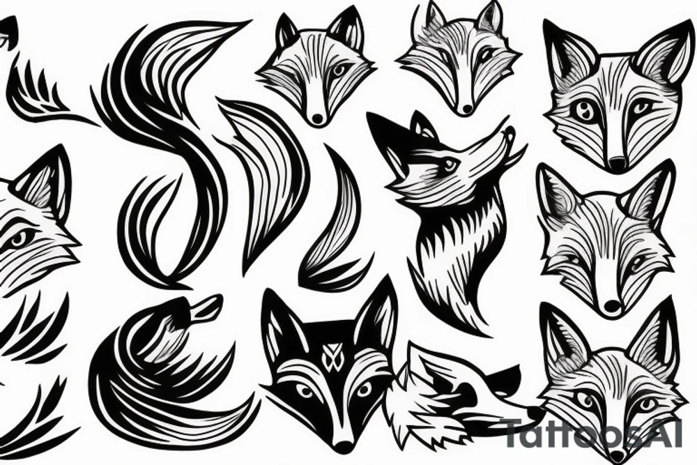 fox fox tattoo idea