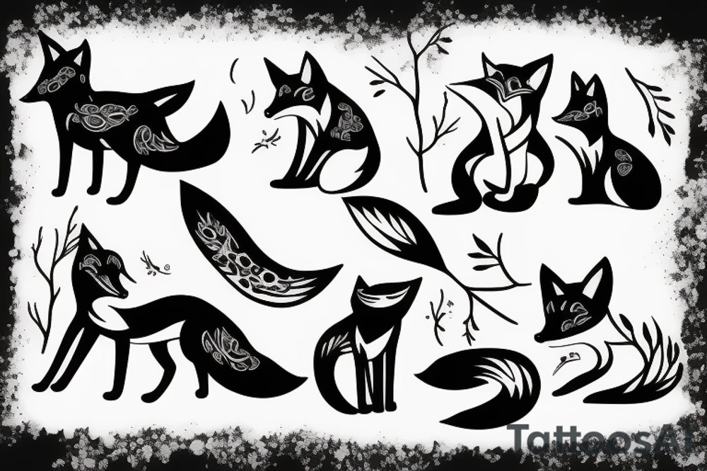fox fox tattoo idea