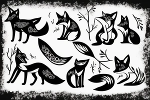 fox fox tattoo idea