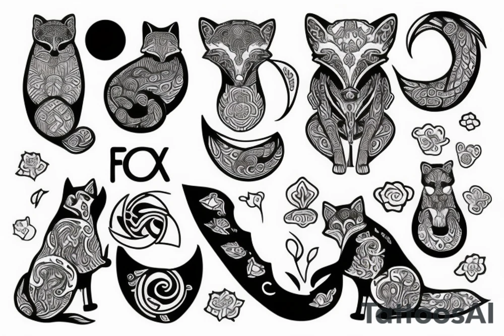 fox on Yin Yang tattoo idea