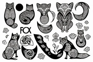 fox on Yin Yang tattoo idea