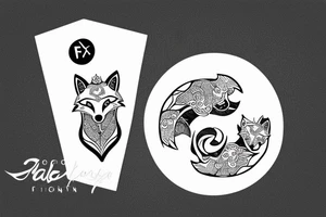 fox on Yin Yang tattoo idea