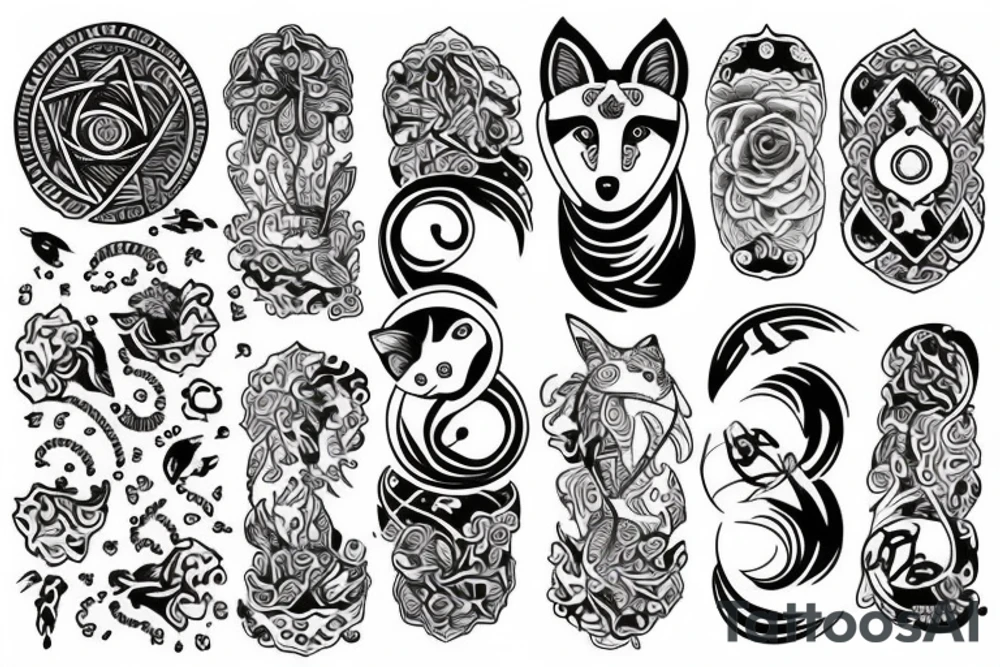 fox on Yin Yang tattoo idea