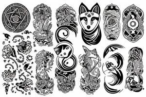 fox on Yin Yang tattoo idea