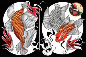 Koi carp tattoo idea