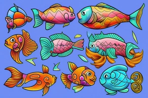 Magical fish tattoo idea