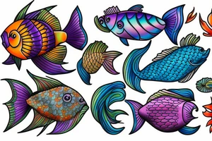 Magical fish tattoo idea