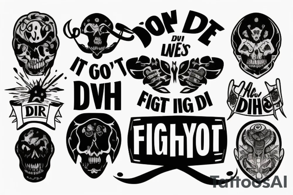 If you don't fight you die tattoo idea