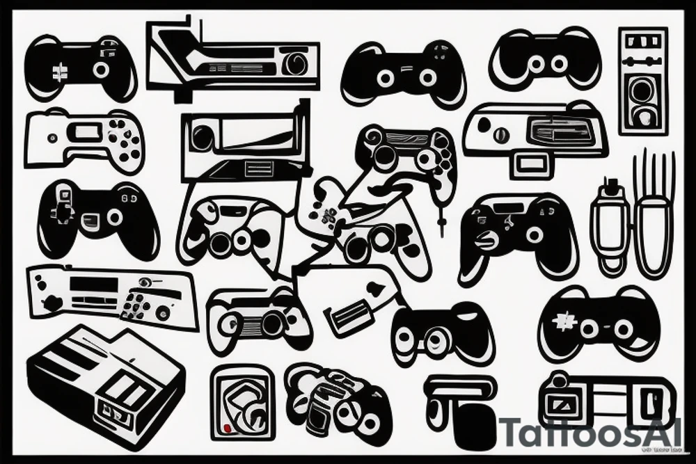 Game console tattoo idea