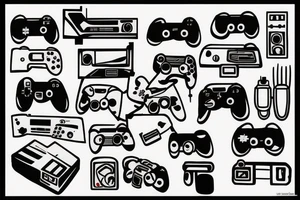 Game console tattoo idea
