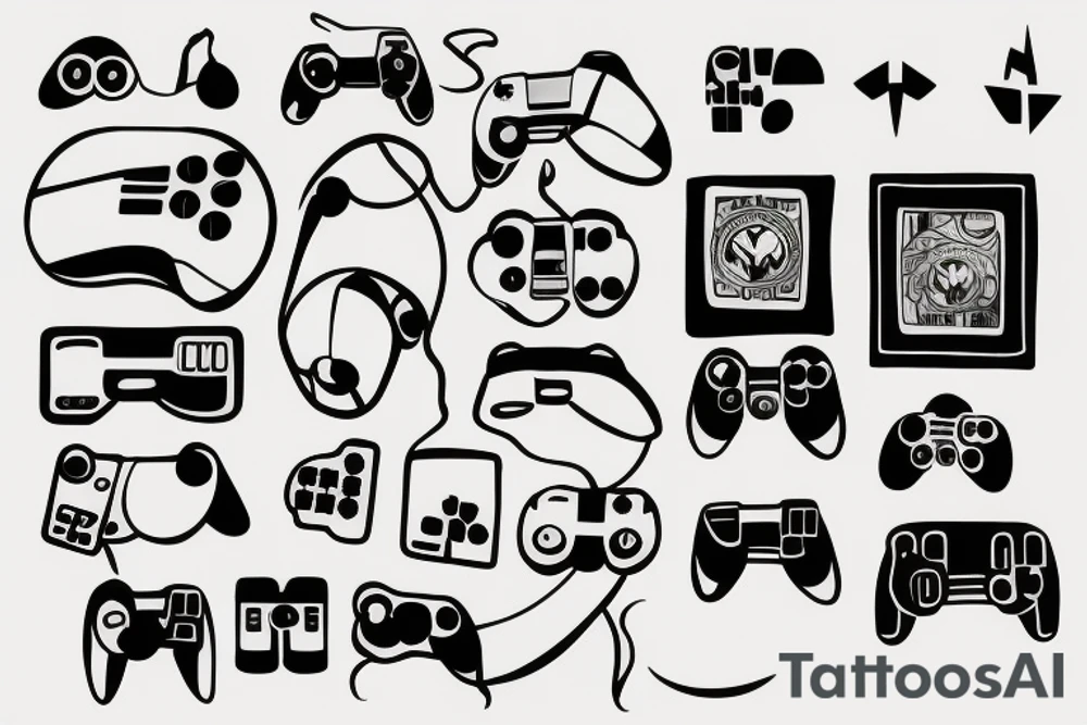 Game console tattoo idea