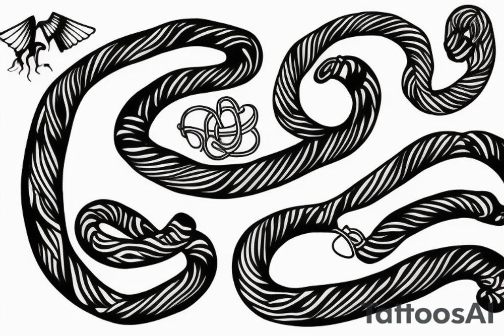 Umbilical cord to smooth line tattoo idea