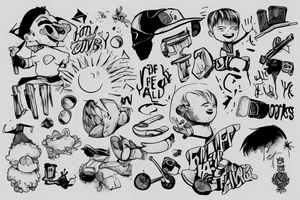 A boy who felt alone is his childhood who is working hard now tattoo idea