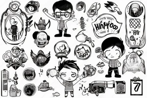 A boy who felt alone is his childhood who is working hard now tattoo idea