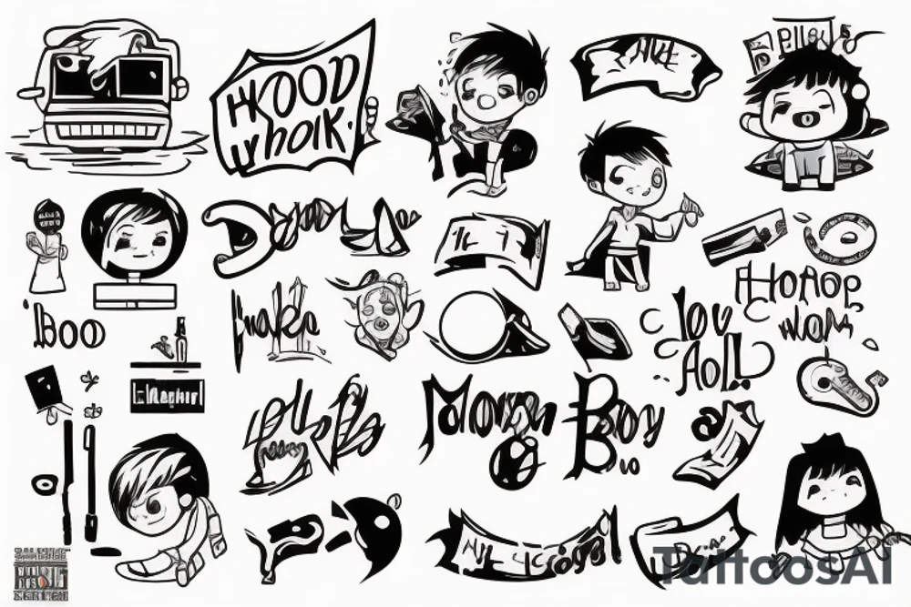 A boy who felt alone is his childhood who is working hard now tattoo idea