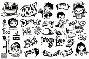 A boy who felt alone is his childhood who is working hard now tattoo idea